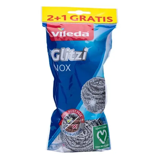 Žica za suđe inox 2+1 GLITZI VILEDA-0