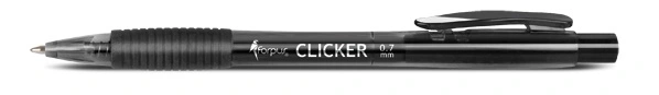 Olovka kemijska 0,7mm crna grip CLICKER FORPUS-0