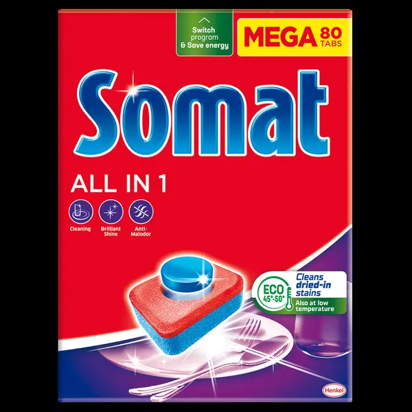 Tablete za strojno pranje posuđa 80kom SOMAT-0
