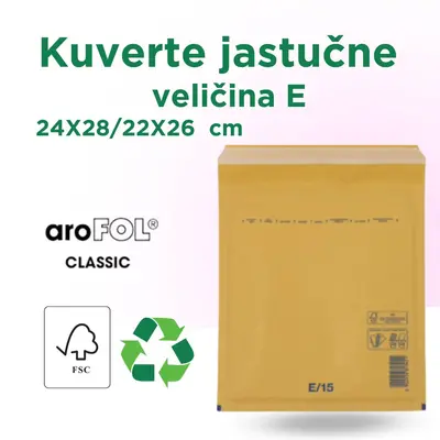 Kuverta sa zračnim jastukom "E" 24X28/22X26 AROFOL 10/1-0